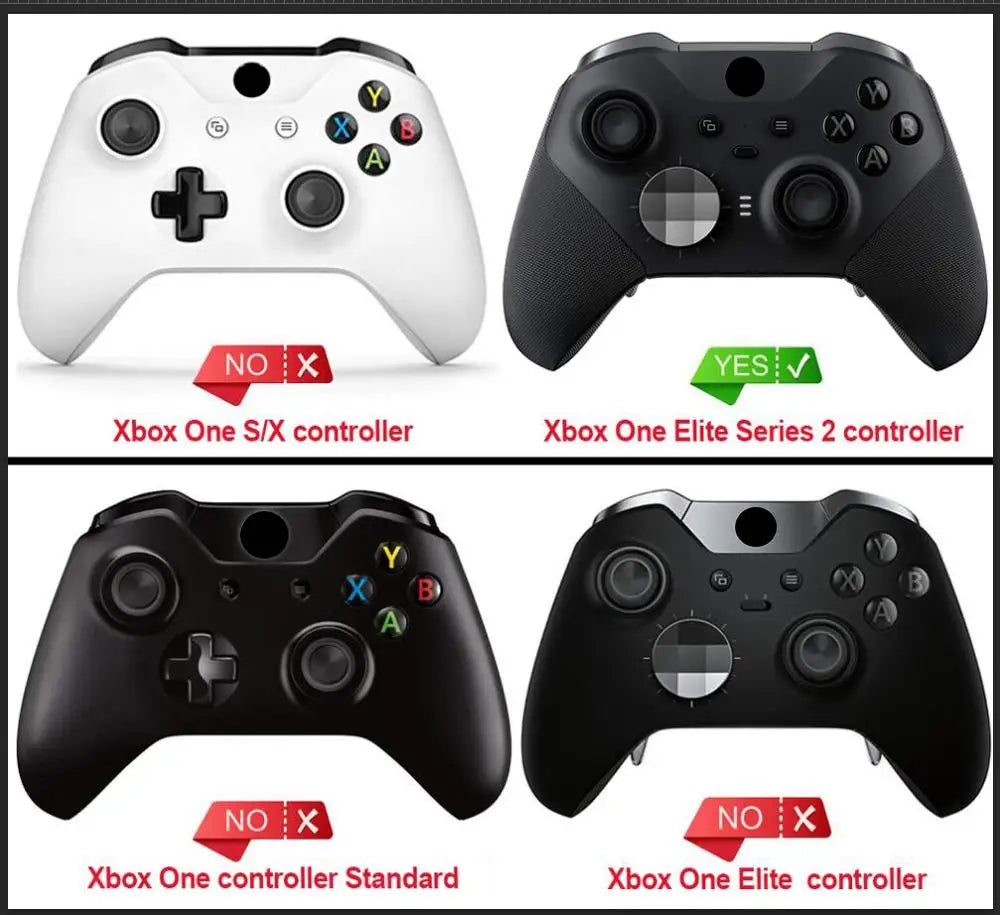 eXtremeRate Clear Full Set Shell w/Buttons Replacement Faceplate Back Plate for Xbox Elite Series 2 Core Controller - Model 1797