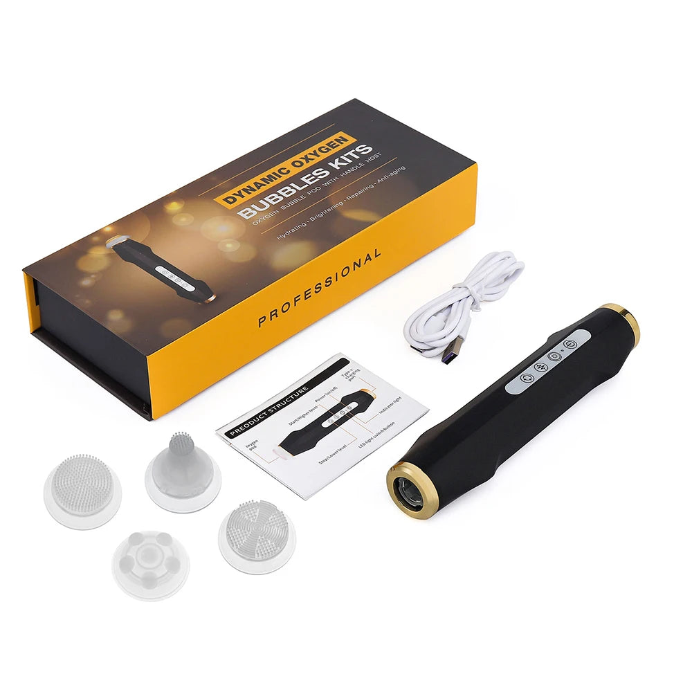 Oxygen Bubble Pen 7 Color Facial CO2 Oxygen Bubble Machine Can Be Matched Serum Gel Facial Skin Care Device Facial SPA CO2