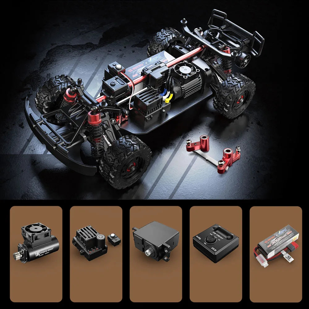 HYPER GO MJX14211 1/14 4WD RC Car 75km/h Brushless 2.4G Remote Control Car with Gyroscope Off-road Racing RC Truck Toys