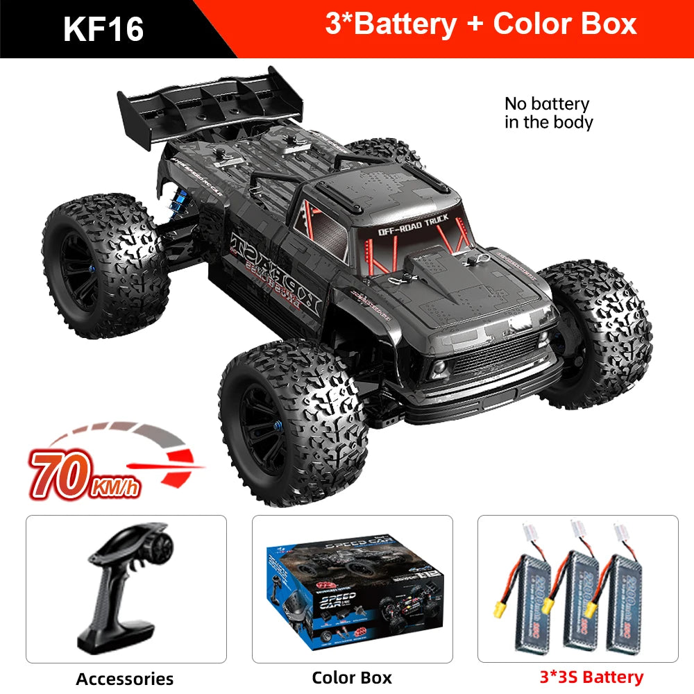 KF16 1:12 High Speed Drift Racing 70KM/H Brushless Motor 4WD 3S 3200mah RC Off Road Car Monster Trucks Toys for For Kids Gifts