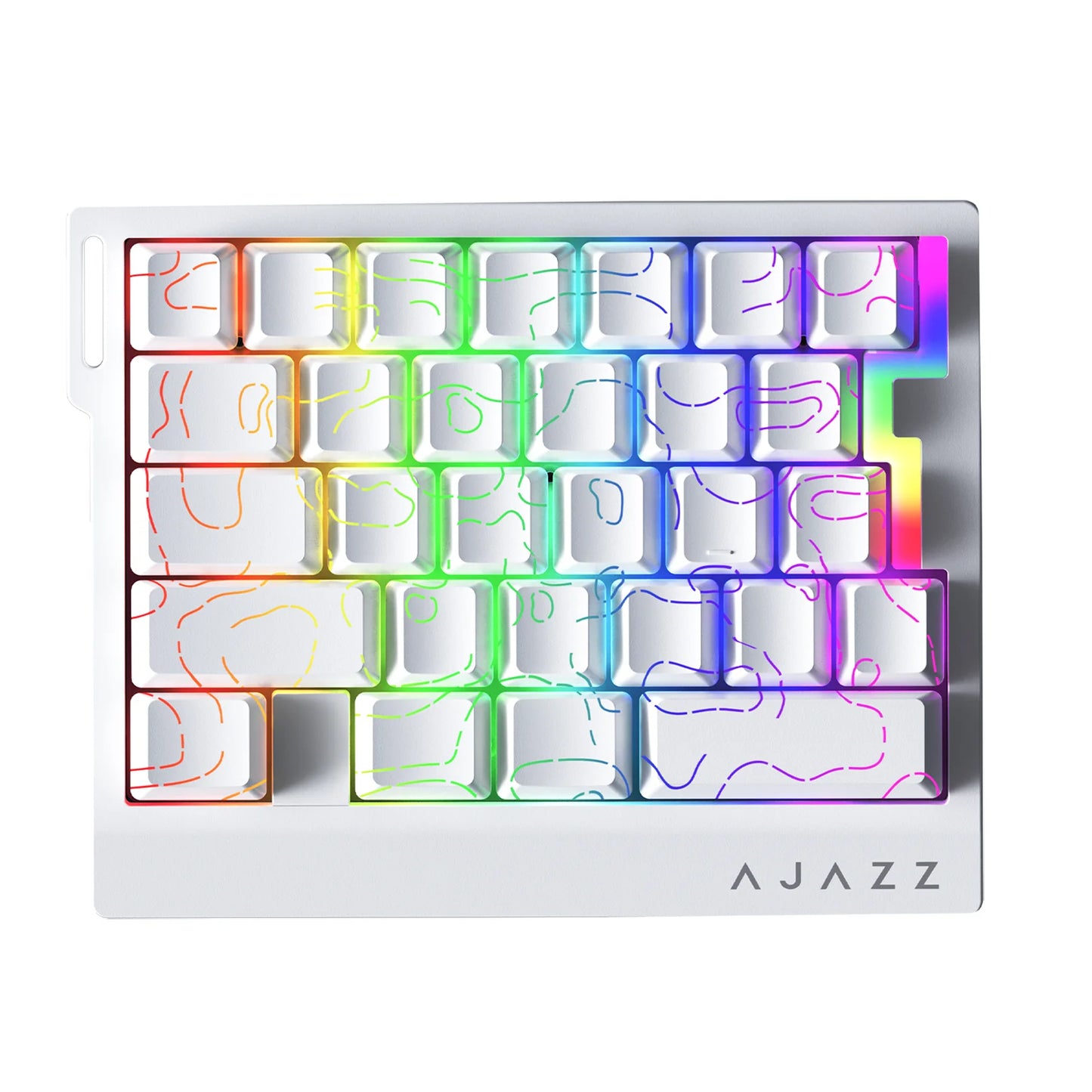AK029 Wired Gaming Keyboard, 20 RGB Modes, 29 Keys, Hot-Swappable, Aluminum Panel